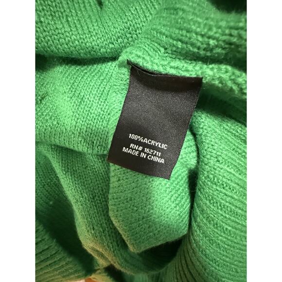 33 DEGREES Women’s Green Loop Cardigan Sweater Colorful Buttons Christmas XL - Picture 5 of 6